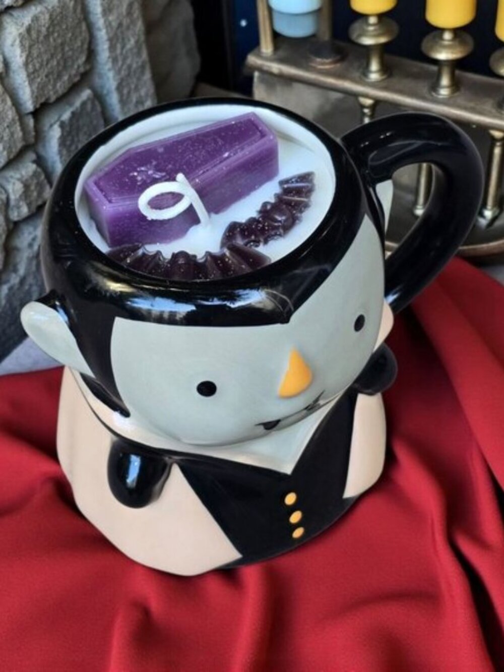 Hyde & Eek ✦ Vampire Mug Candle ✦ Coconut Brandy Chocolate Chip Soy Wax 20oz